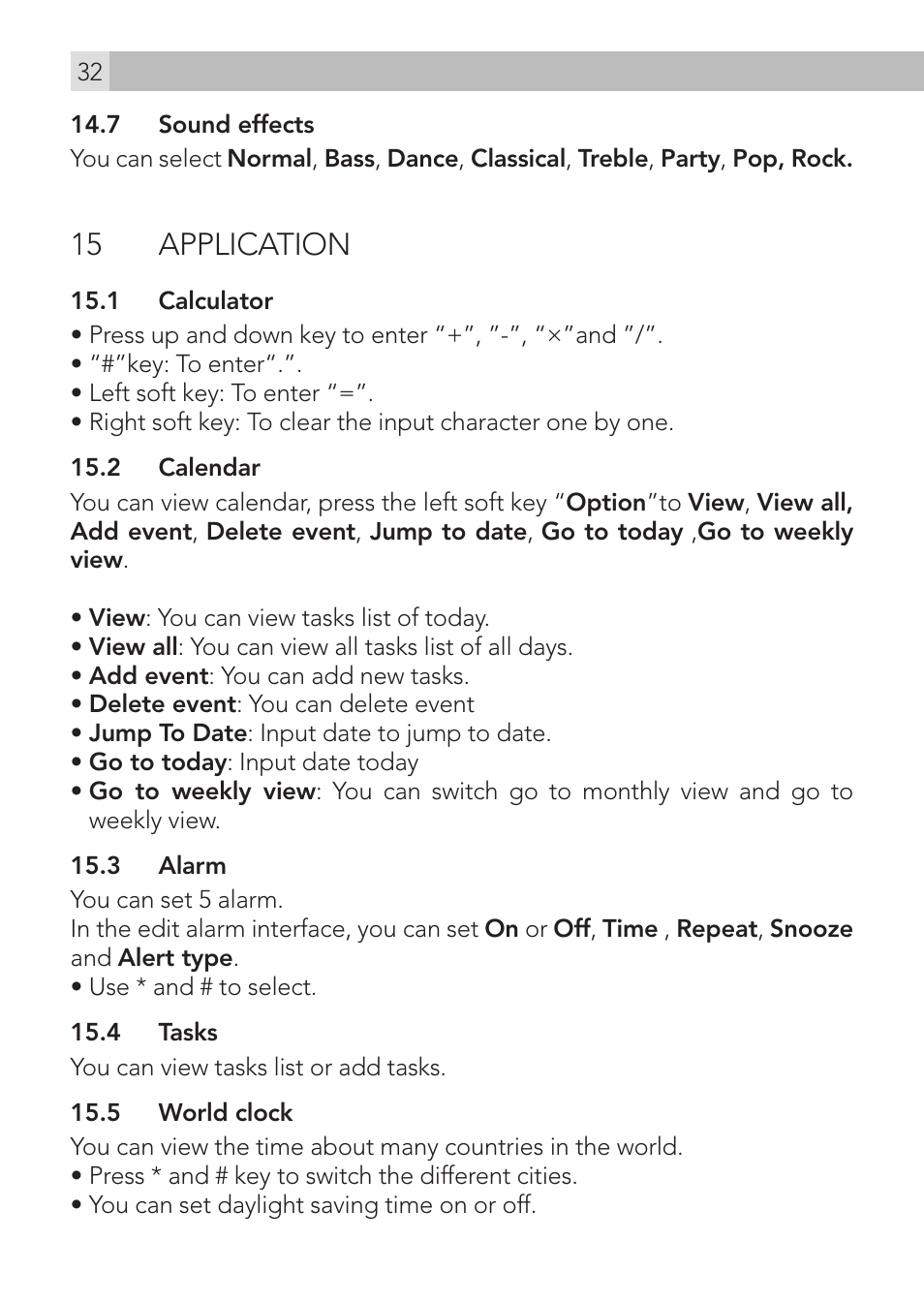 15 application | AEG Voxtel M400 User Manual | Page 32 / 40