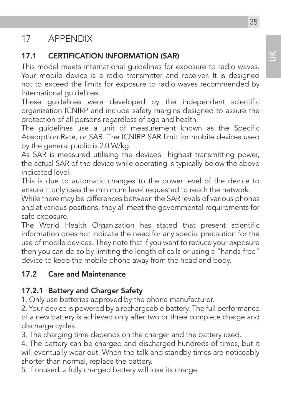 17 appendix | AEG Voxtel M400 User Manual | Page 35 / 40