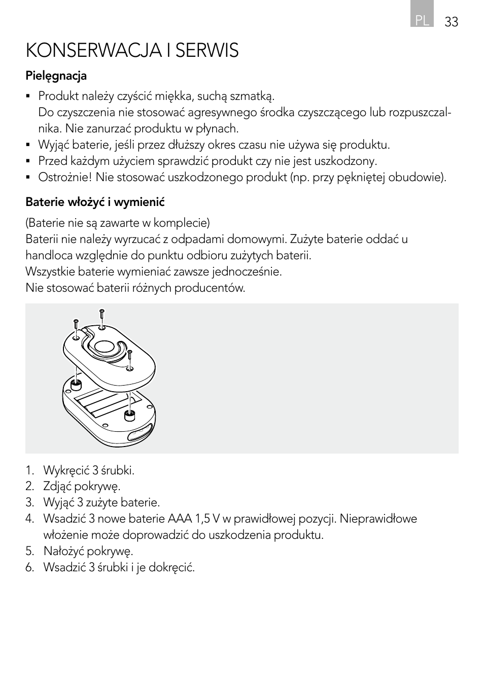 Konserwacja i serwis | AEG Light Bulb Longlife User Manual | Page 33 / 40