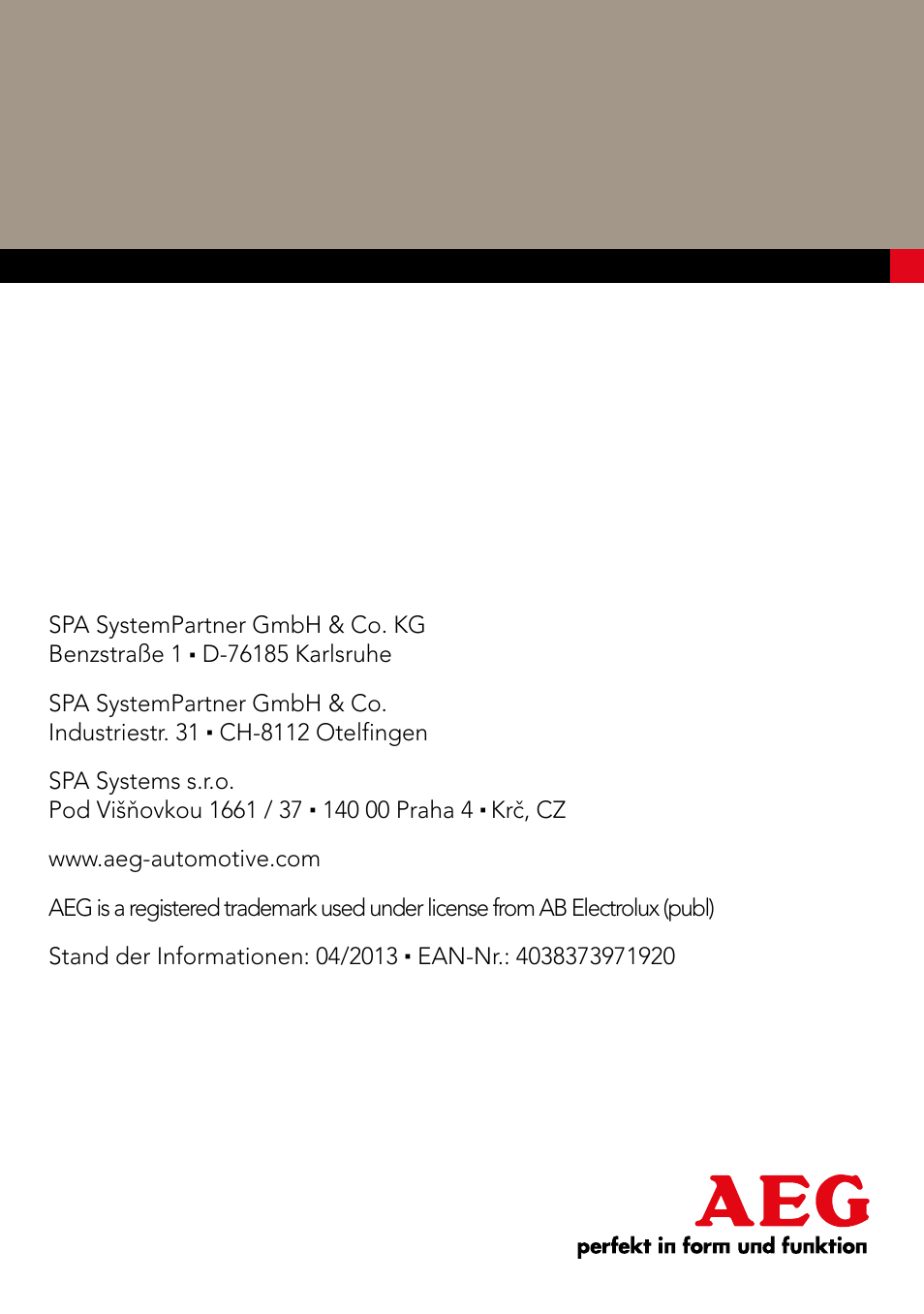AEG Light Bulb Longlife User Manual | Page 40 / 40