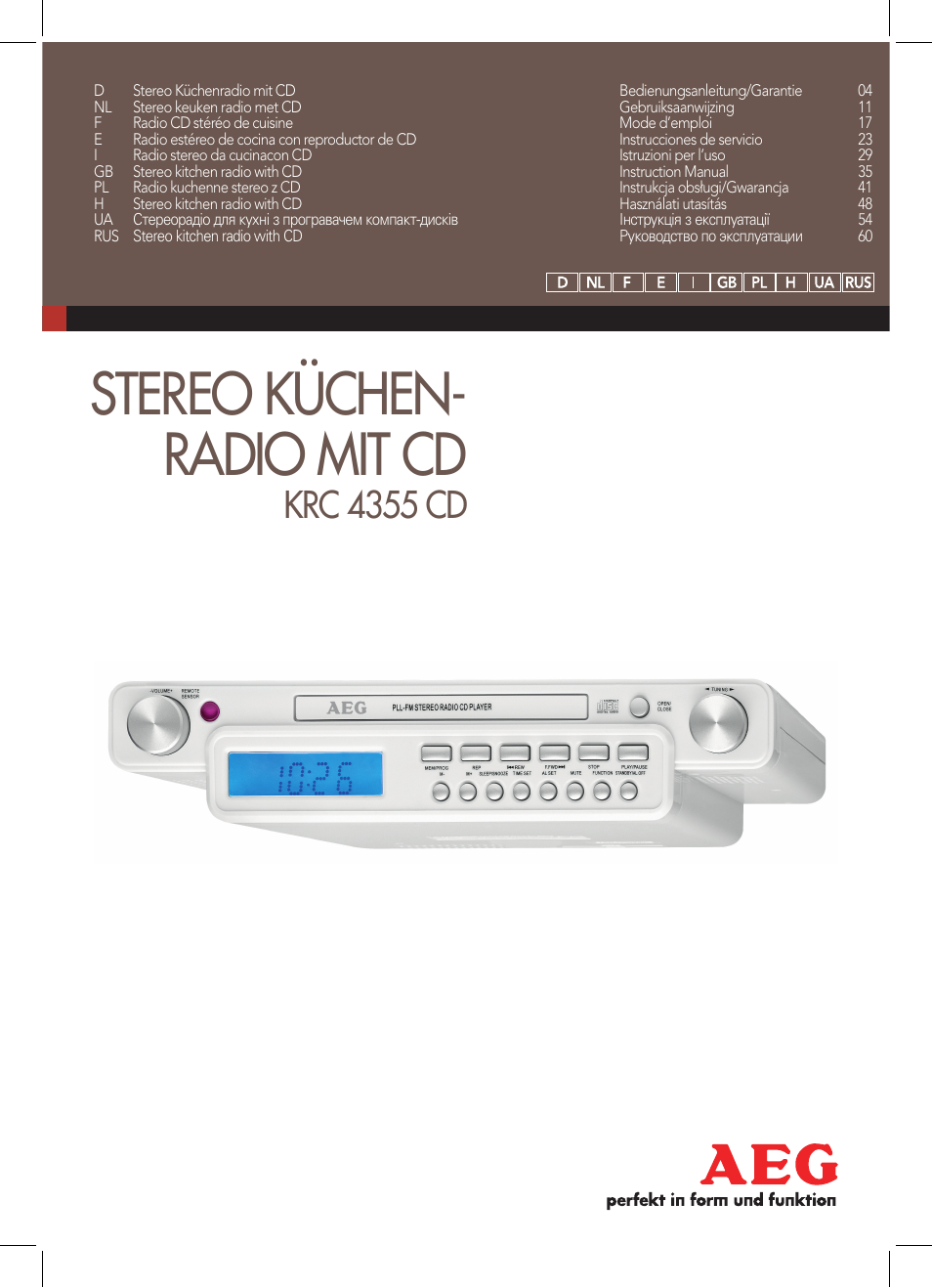 AEG KRC 4355 CD User Manual | 66 pages
