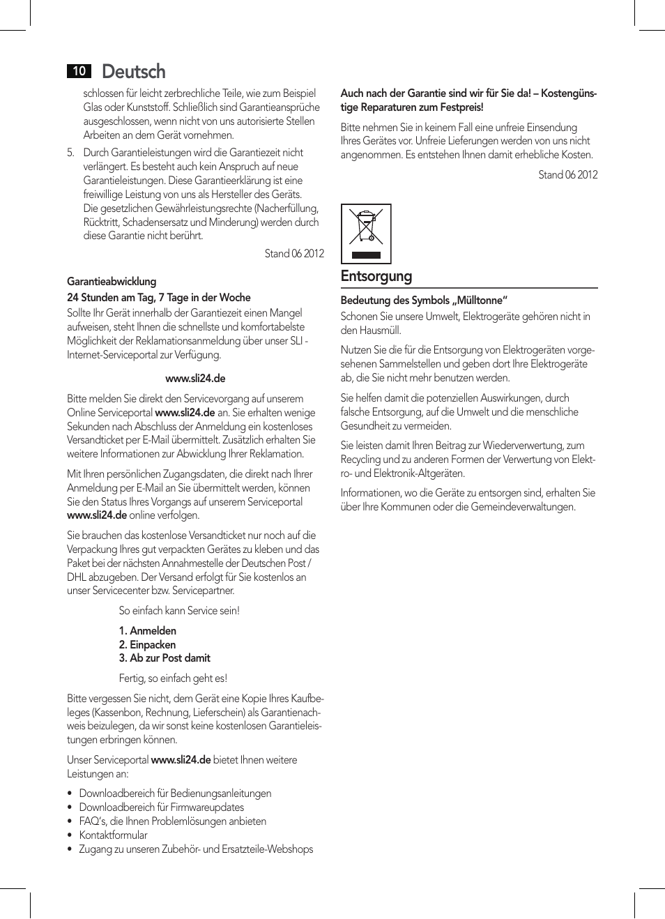 Deutsch, Entsorgung | AEG KRC 4355 CD User Manual | Page 10 / 66
