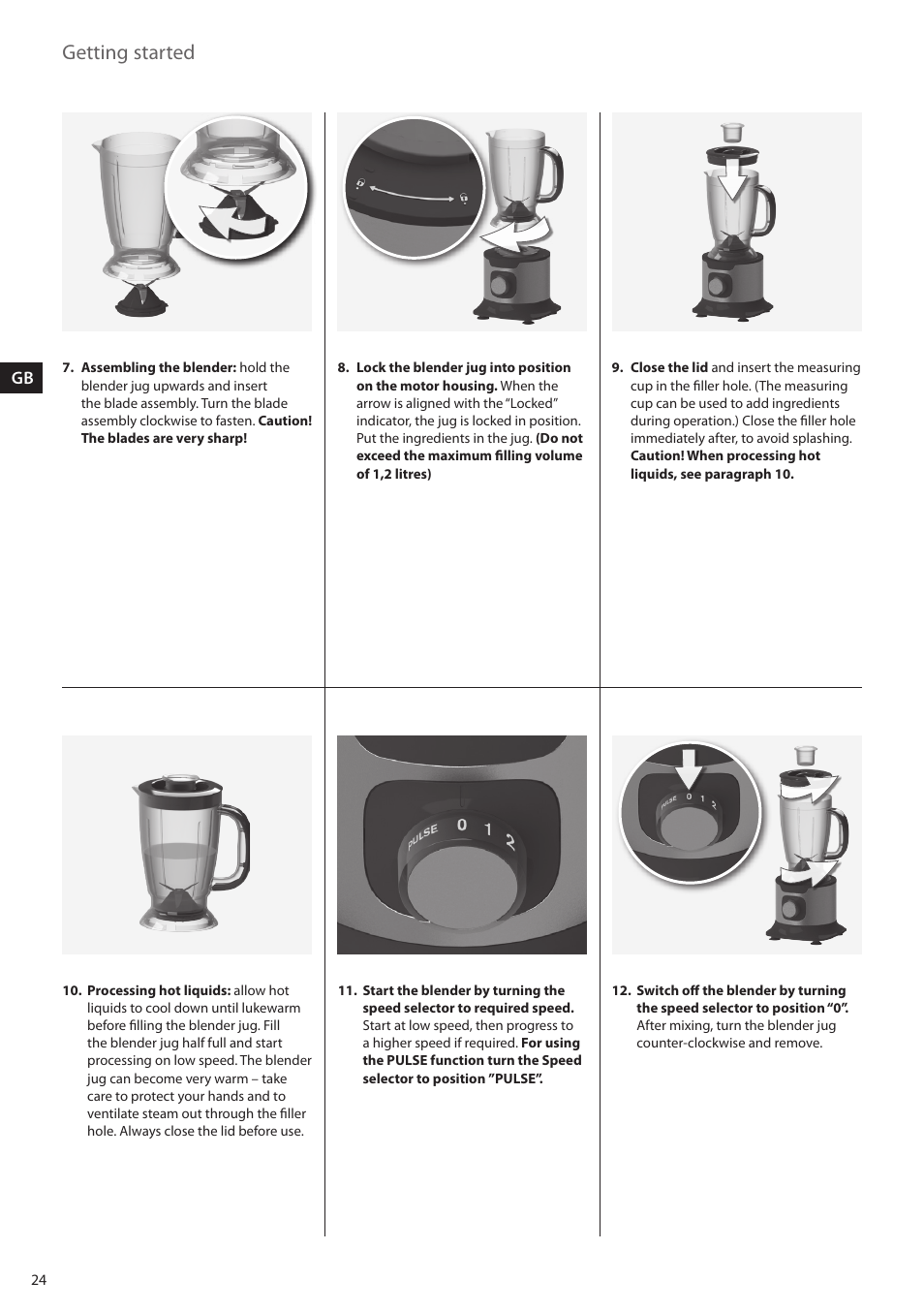Getting started | AEG FP5200 User Manual | Page 24 / 28