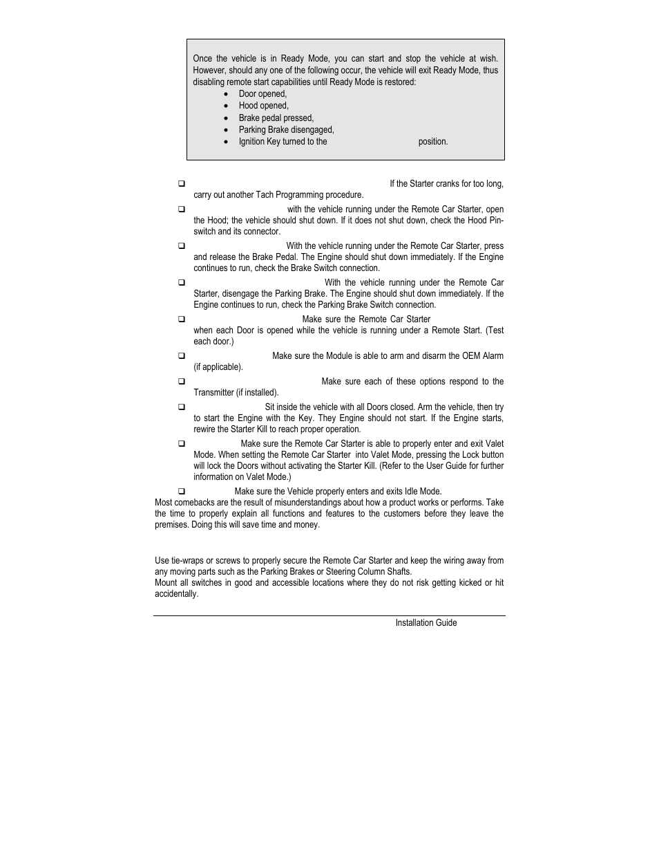 Closing up | Autostart MANUAL TRANSMISSION REMOTE STARTER AS-1785 User Manual | Page 18 / 24