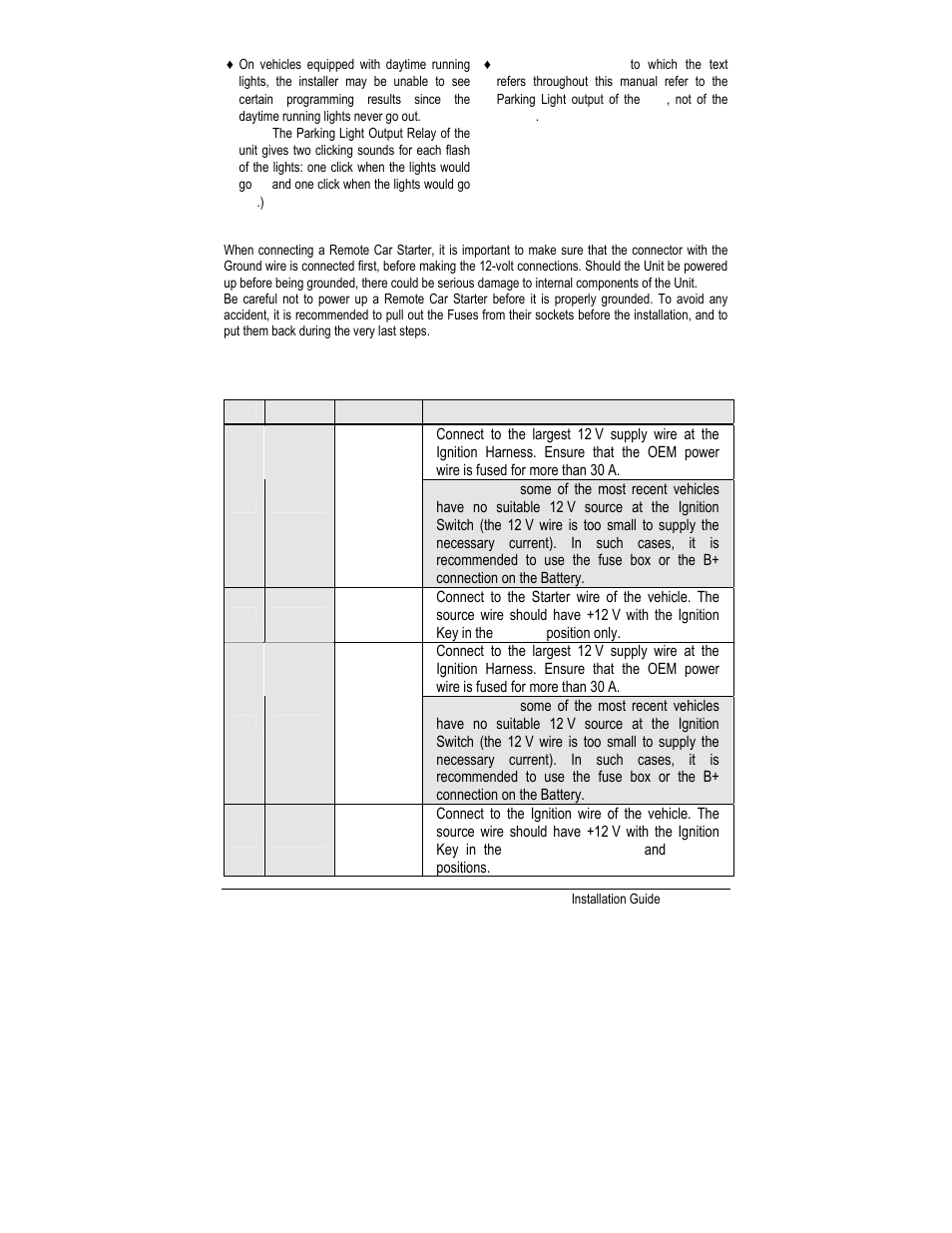 Harness description | Autostart MANUAL TRANSMISSION REMOTE STARTER AS-1785 User Manual | Page 4 / 24