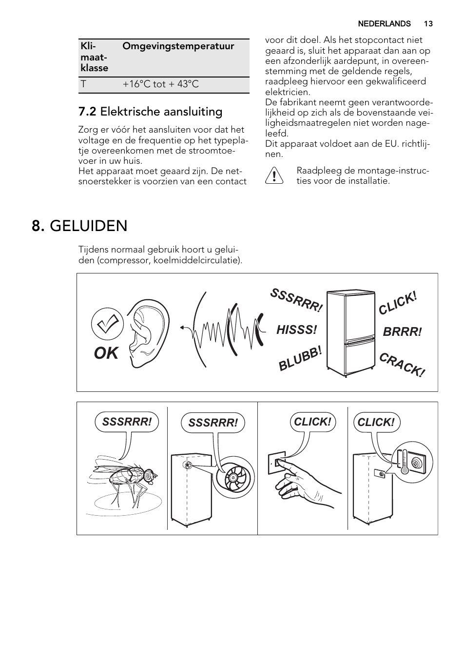 Geluiden | AEG AGS58200F0 User Manual | Page 13 / 88