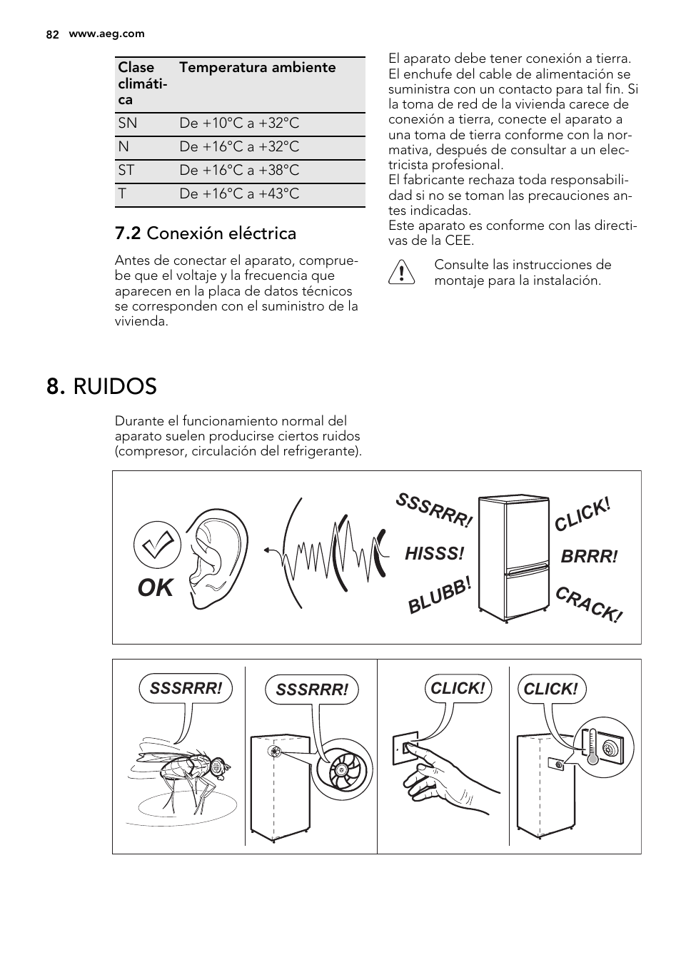 Ruidos | AEG AGS58200F0 User Manual | Page 82 / 88
