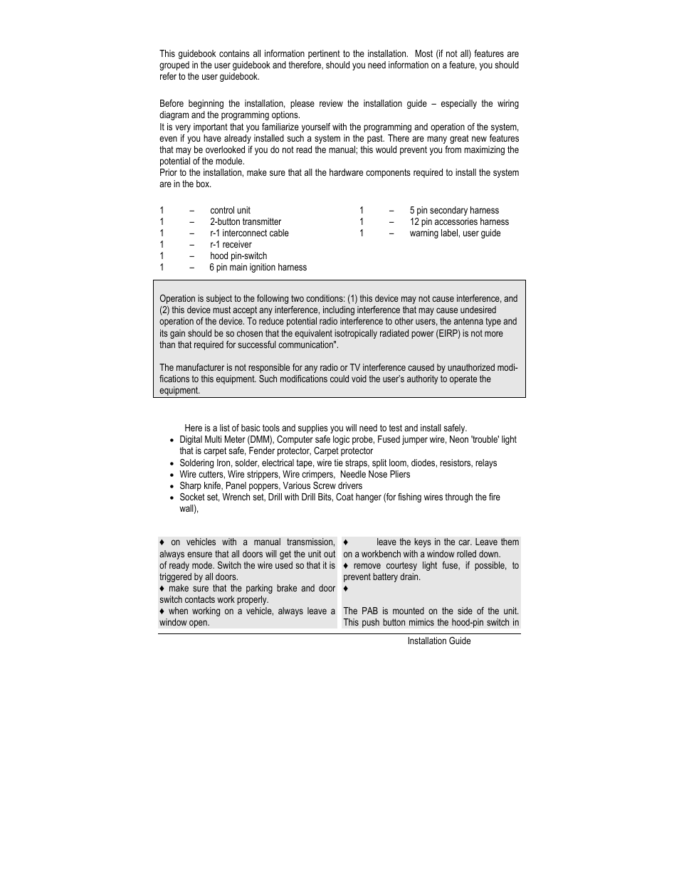 Introduction, Included in the package, Installation tools | Before you get started | Autostart CT-3200 User Manual | Page 2 / 21