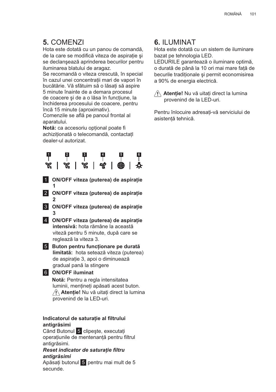 Comenzi, Iluminat | AEG X99484MD1 User Manual | Page 101 / 160