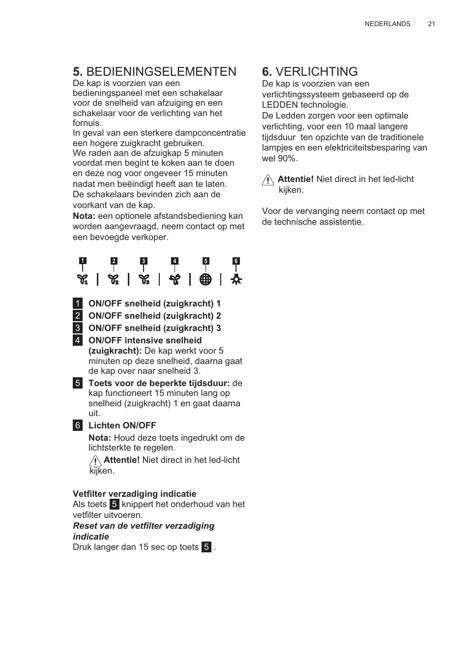 Bedieningselementen, Verlichting | AEG X99484MD1 User Manual | Page 21 / 160