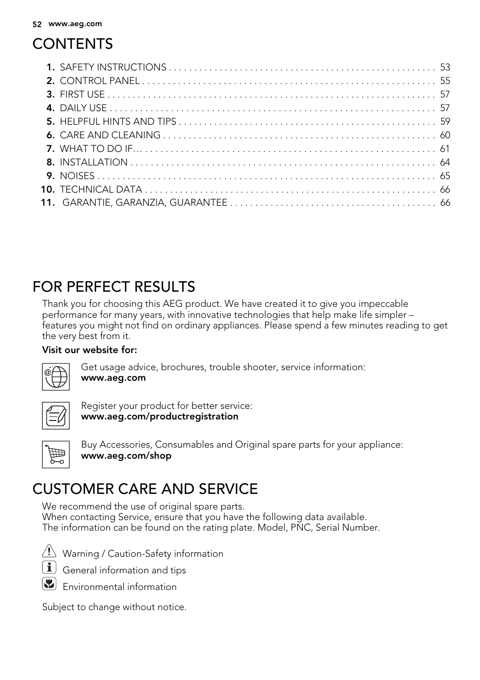 AEG SKS98840F1 User Manual | Page 52 / 72