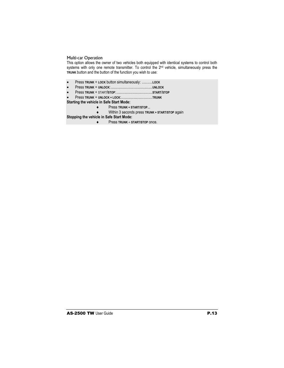 Autostart AS-2500 TW User Manual | Page 13 / 14