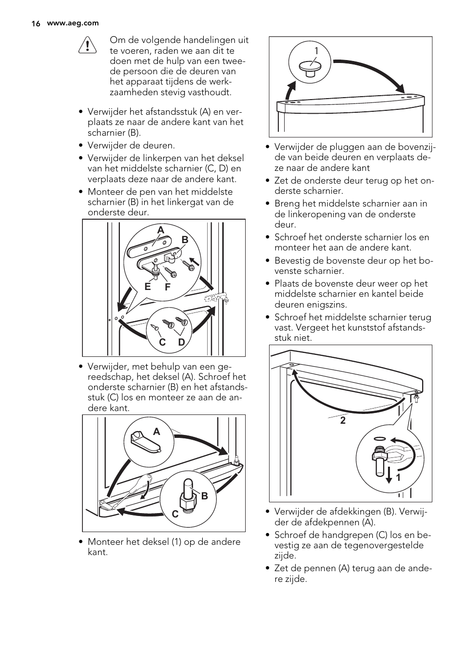 AEG S53400CSW0 User Manual | Page 16 / 68