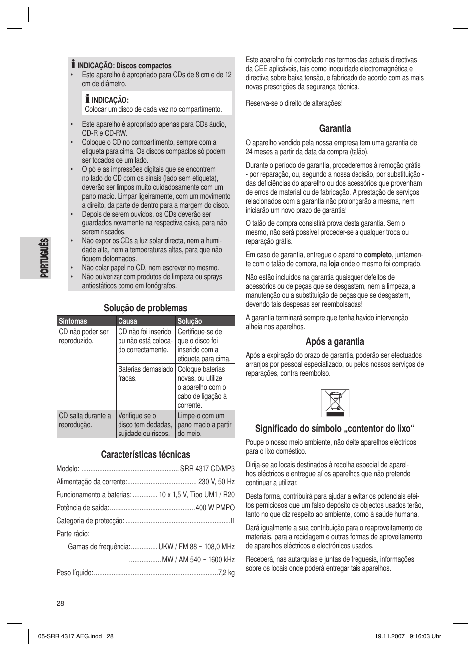 AEG SRR 4317 User Manual | Page 28 / 66