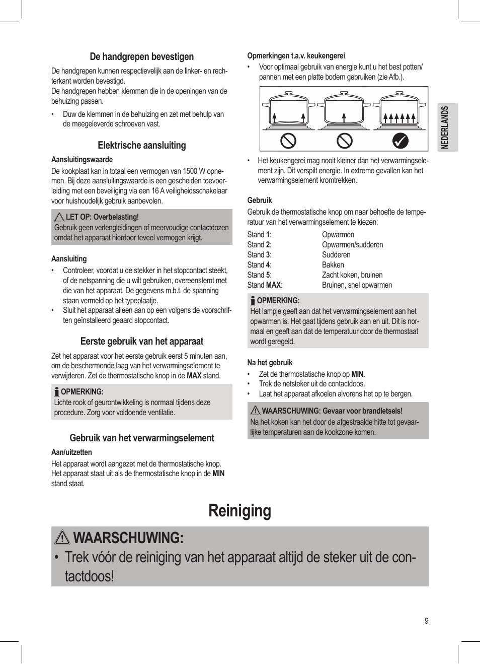 Reiniging | AEG MC 4461 BT wei User Manual | Page 9 / 48