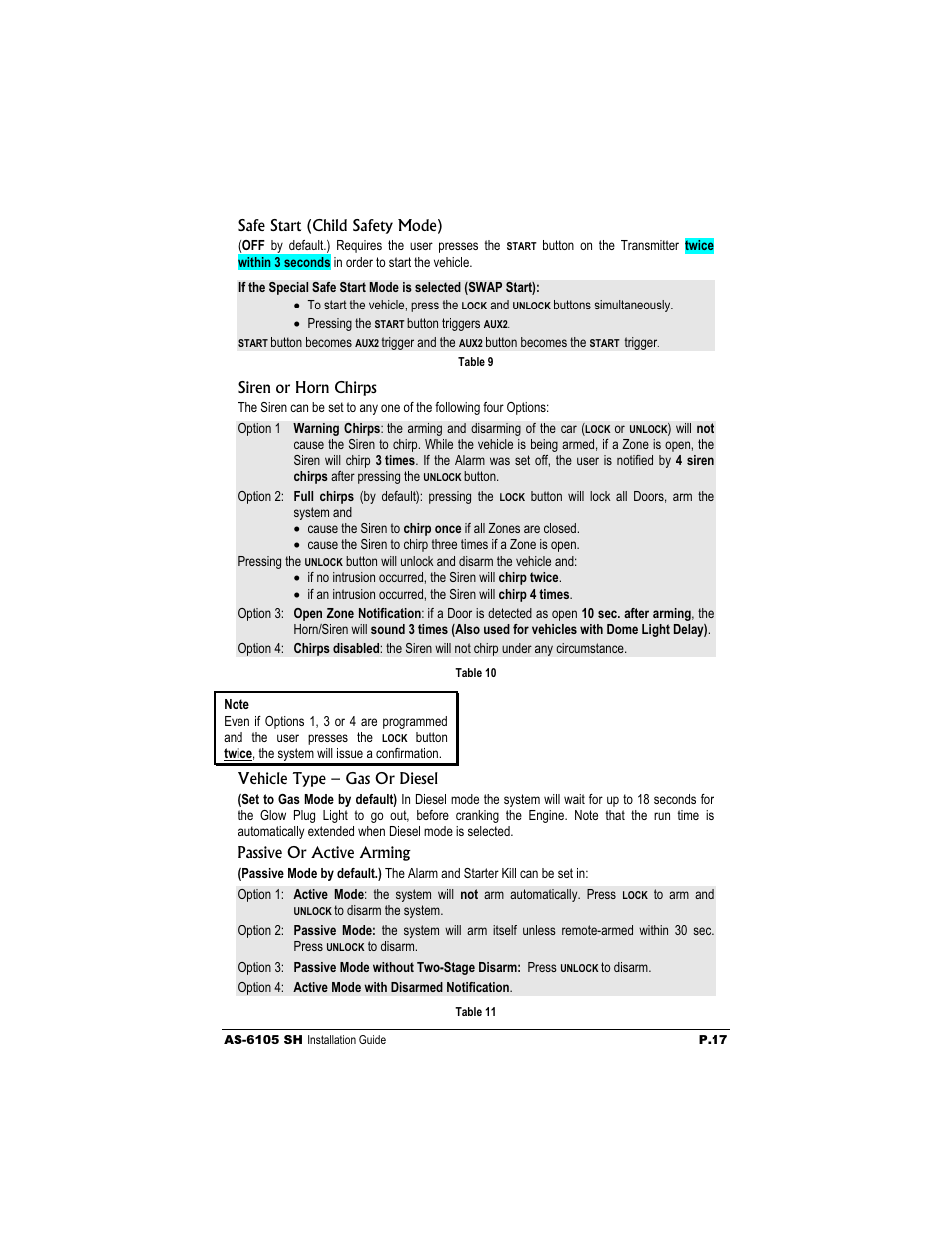 Autostart AS-6105 SH User Manual | Page 17 / 20