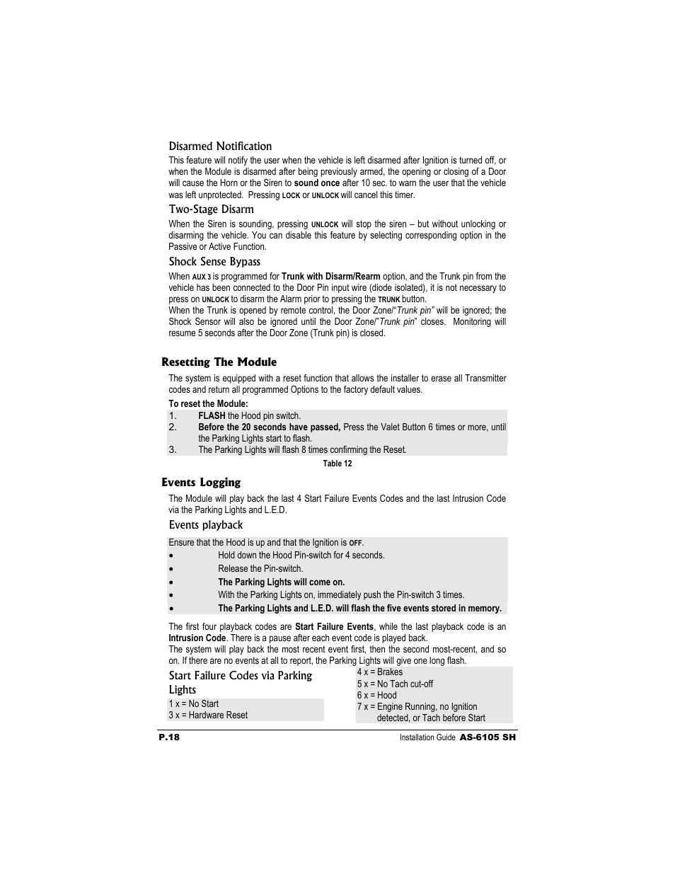 Autostart AS-6105 SH User Manual | Page 18 / 20