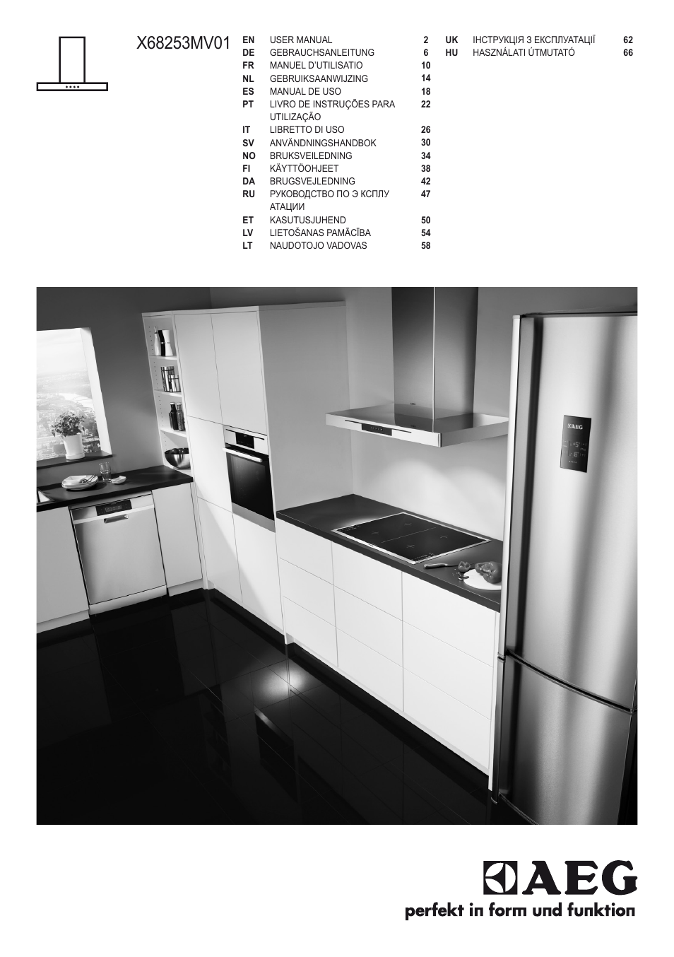 AEG X68163WV10 User Manual | 56 pages