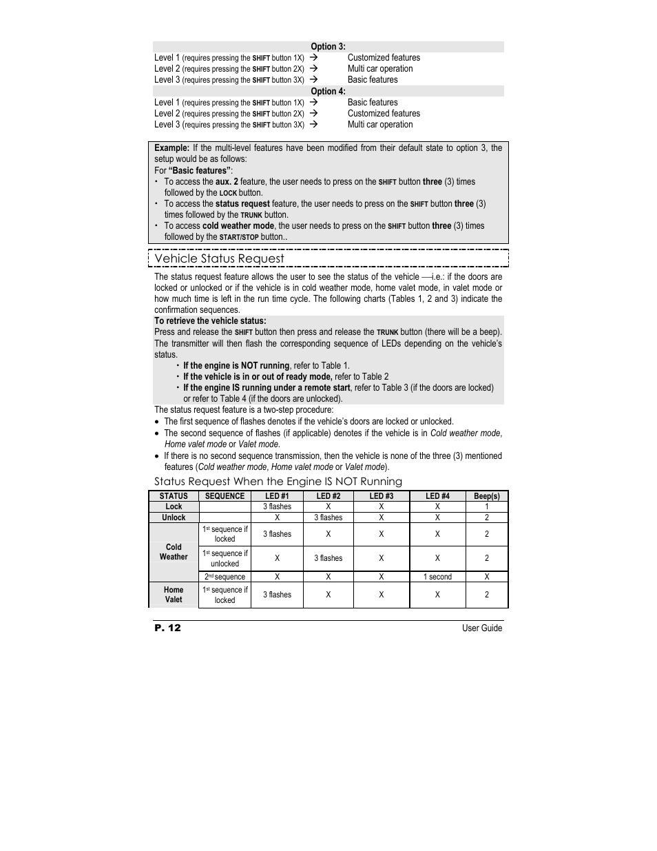 Vehicle status request | Autostart AS-2350vTW-FM User Manual | Page 12 / 16