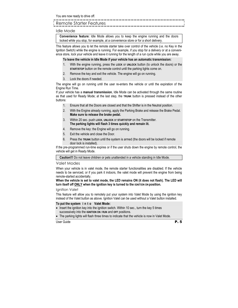 Remote starter features | Autostart AS-2350vTW-FM User Manual | Page 5 / 16