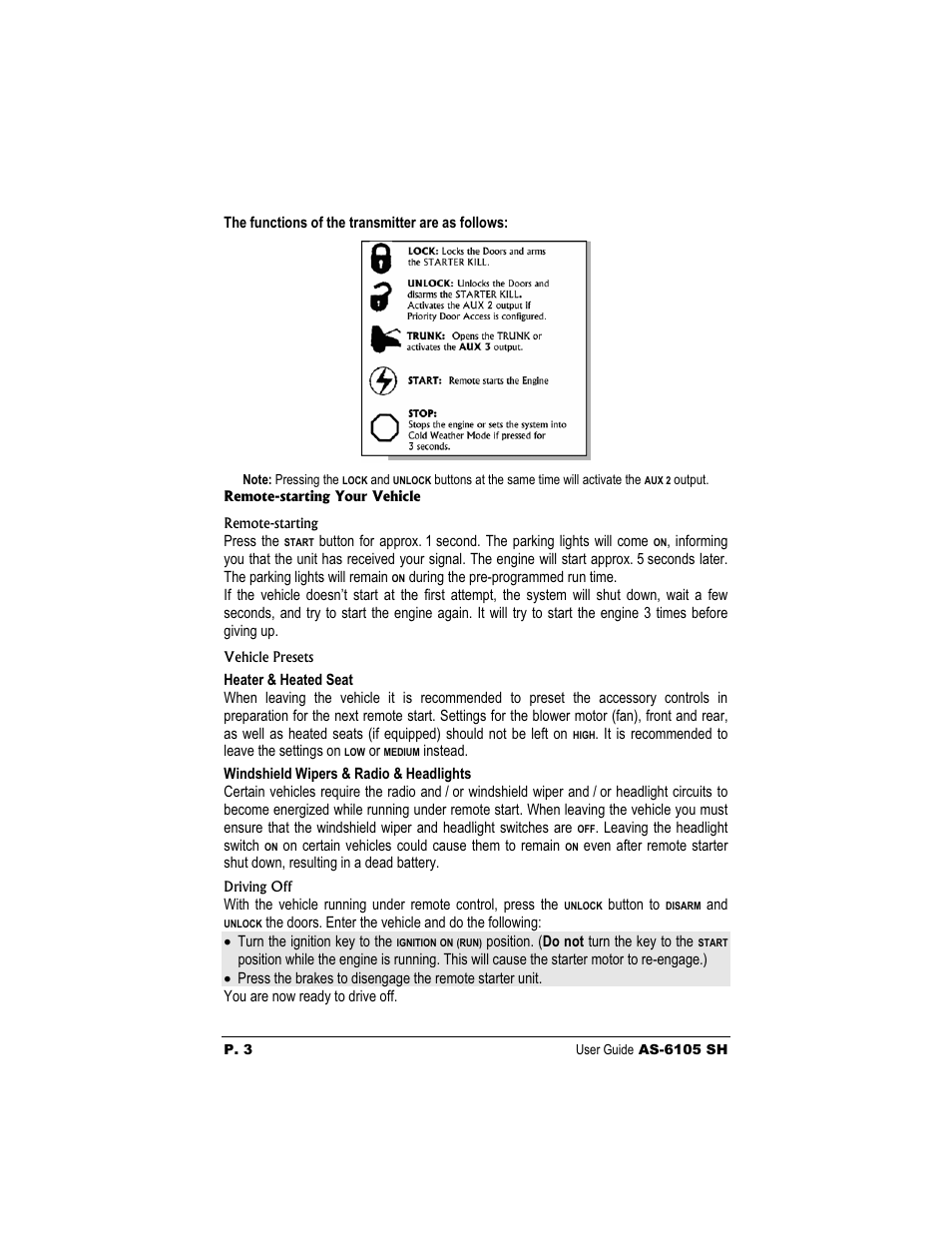 Autostart AS-6105 User Manual | Page 3 / 11