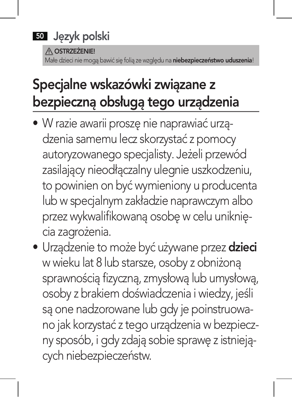 Język polski | AEG HR 5625 User Manual | Page 50 / 86