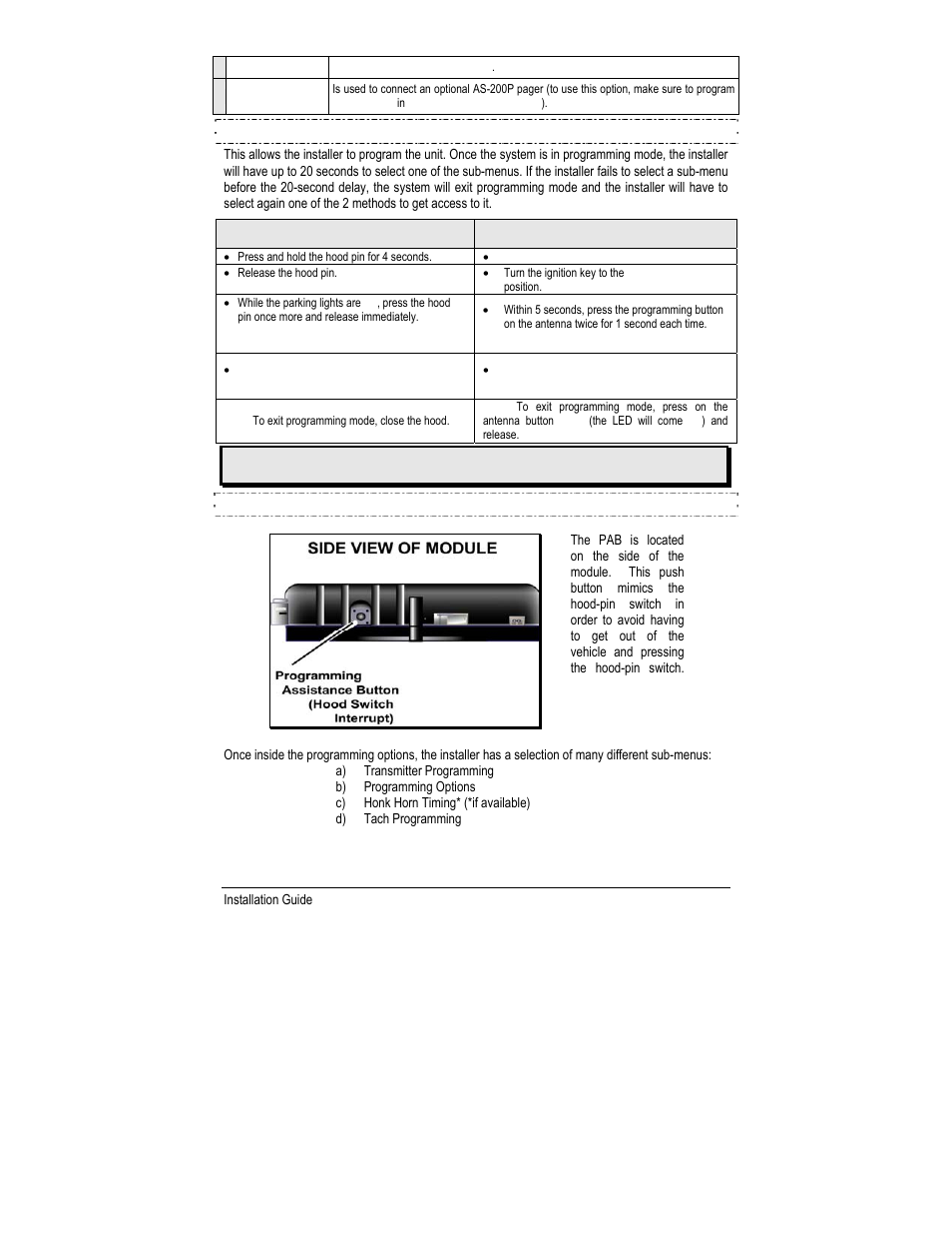 Entering programming mode, The programming assistance button (a.k.a. pab) | Autostart AS-2775 User Manual | Page 15 / 34