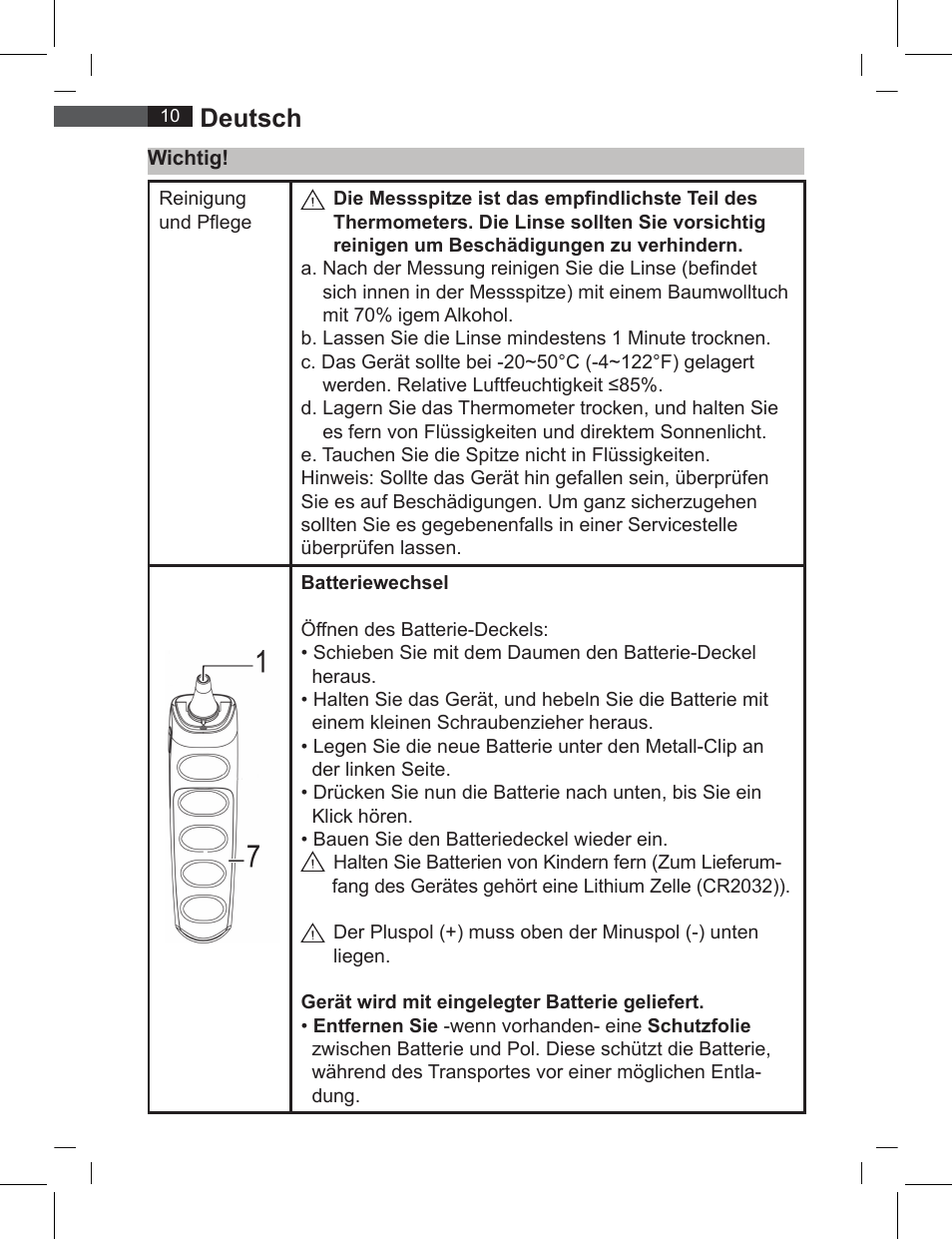 Deutsch | AEG FT 4919 User Manual | Page 10 / 114