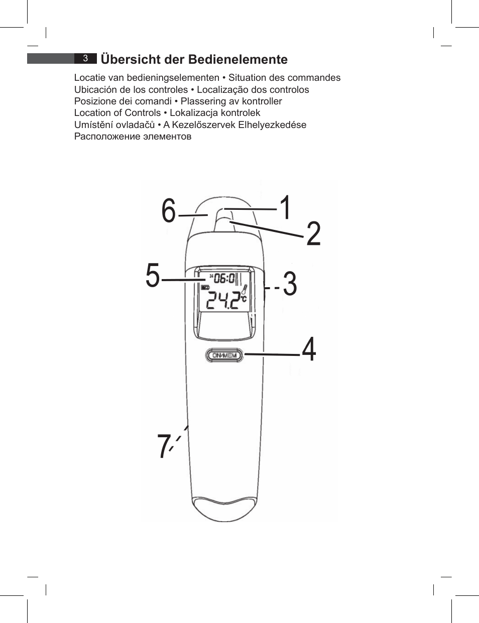 Übersicht der bedienelemente | AEG FT 4919 User Manual | Page 3 / 114