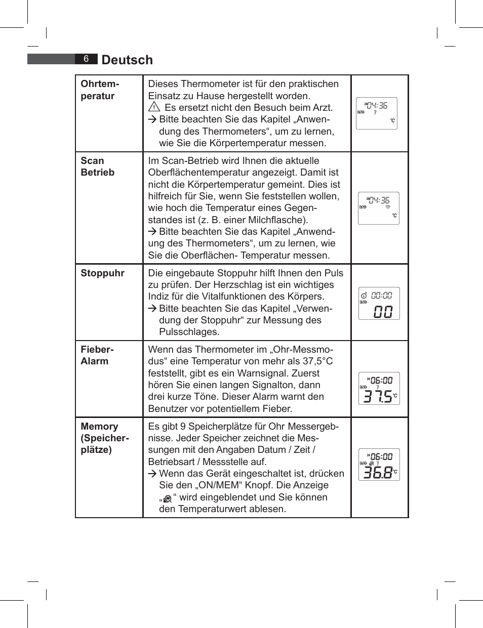 Deutsch | AEG FT 4919 User Manual | Page 6 / 114