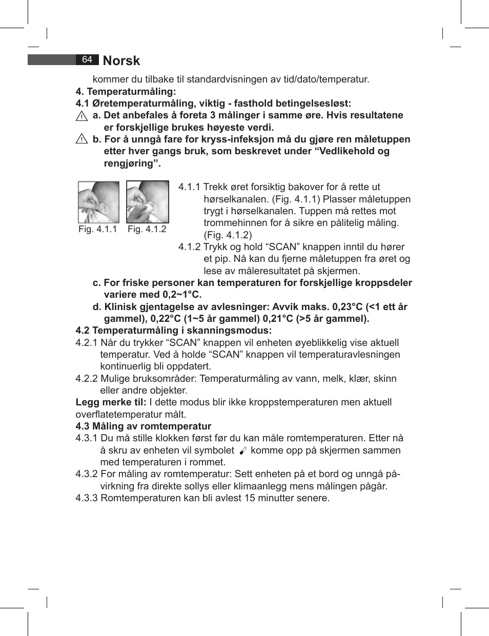 Norsk | AEG FT 4919 User Manual | Page 64 / 114