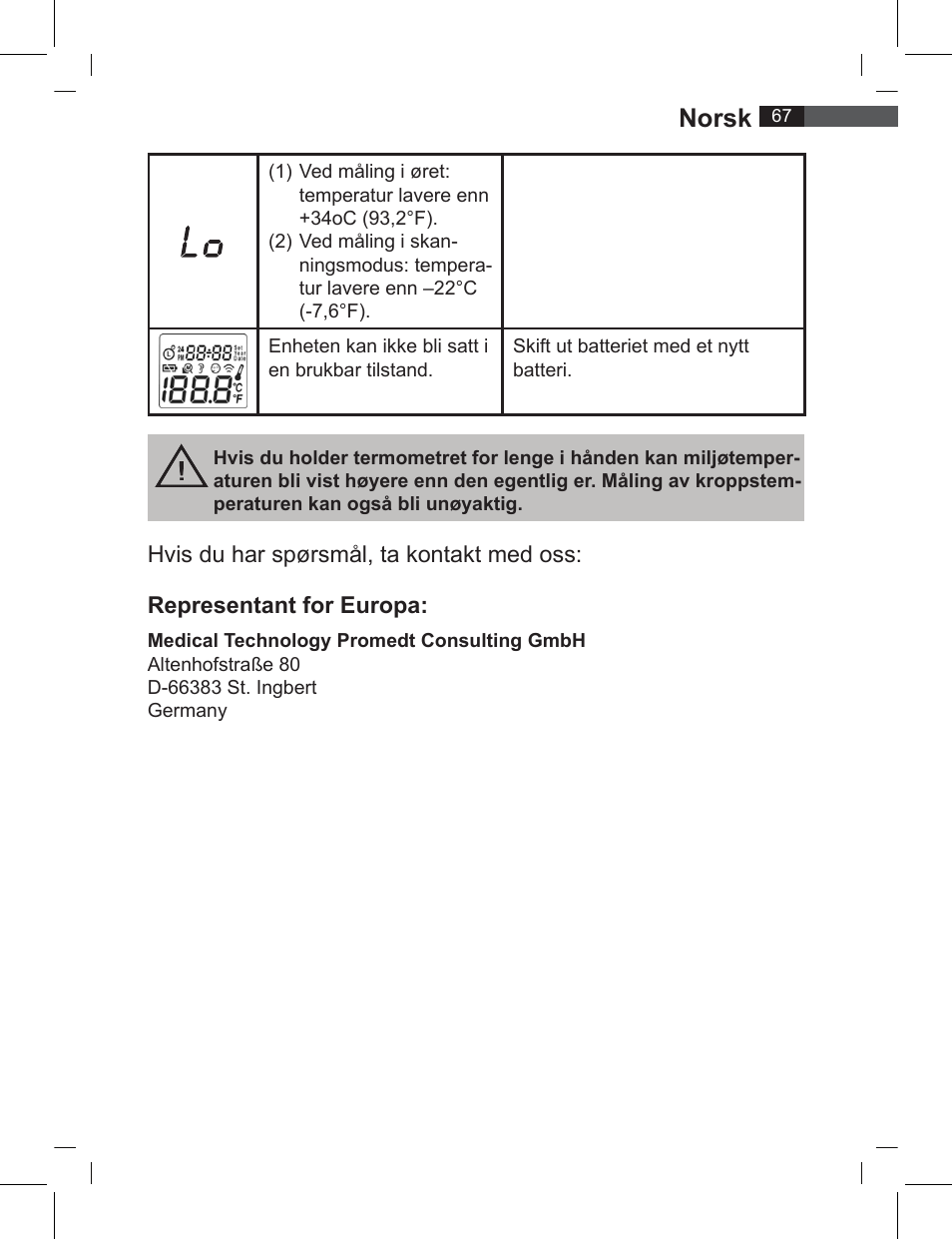 Norsk | AEG FT 4919 User Manual | Page 67 / 114