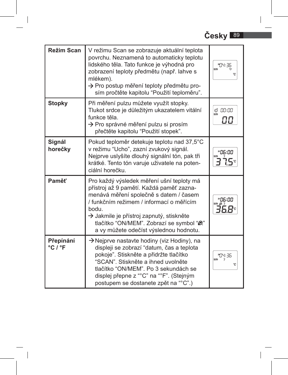 Česky | AEG FT 4919 User Manual | Page 89 / 114