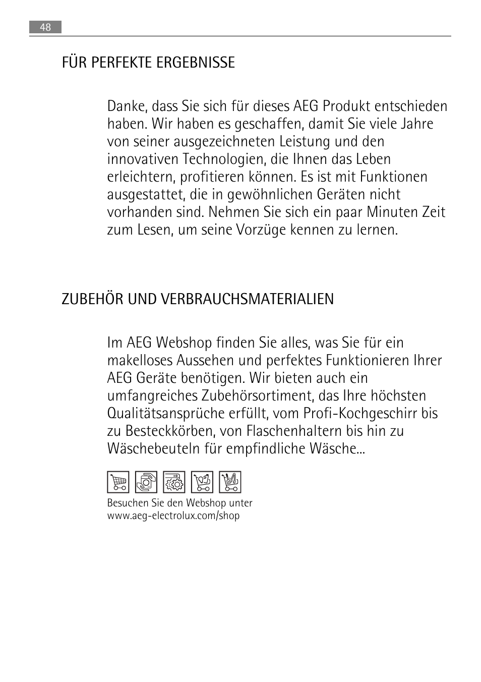 AEG A93100GNW0 User Manual | Page 48 / 64