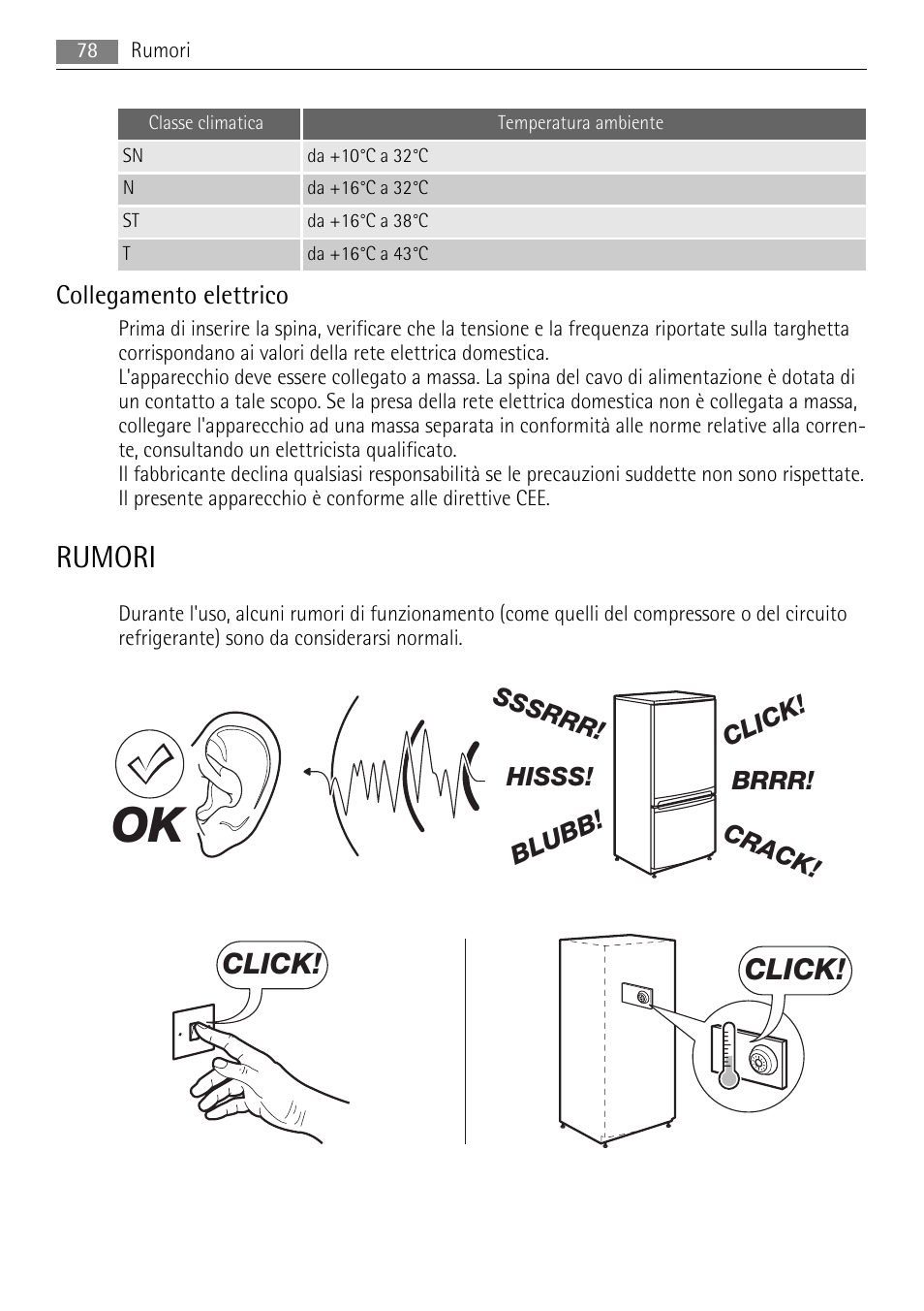 Rumori, Click | AEG AGS57200S0 User Manual | Page 78 / 84