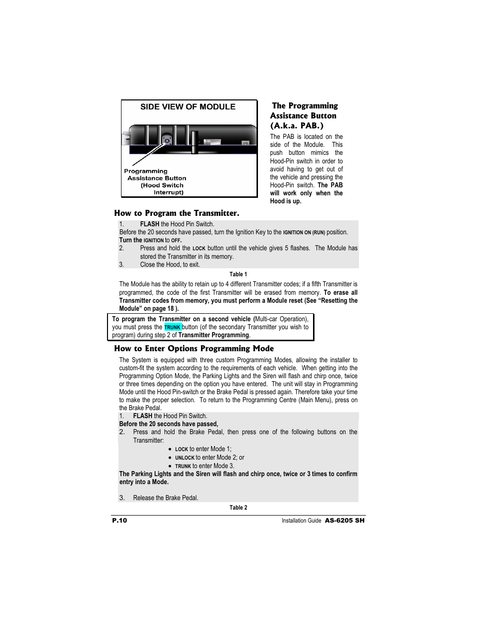 Autostart AS-6205 SH User Manual | Page 10 / 20