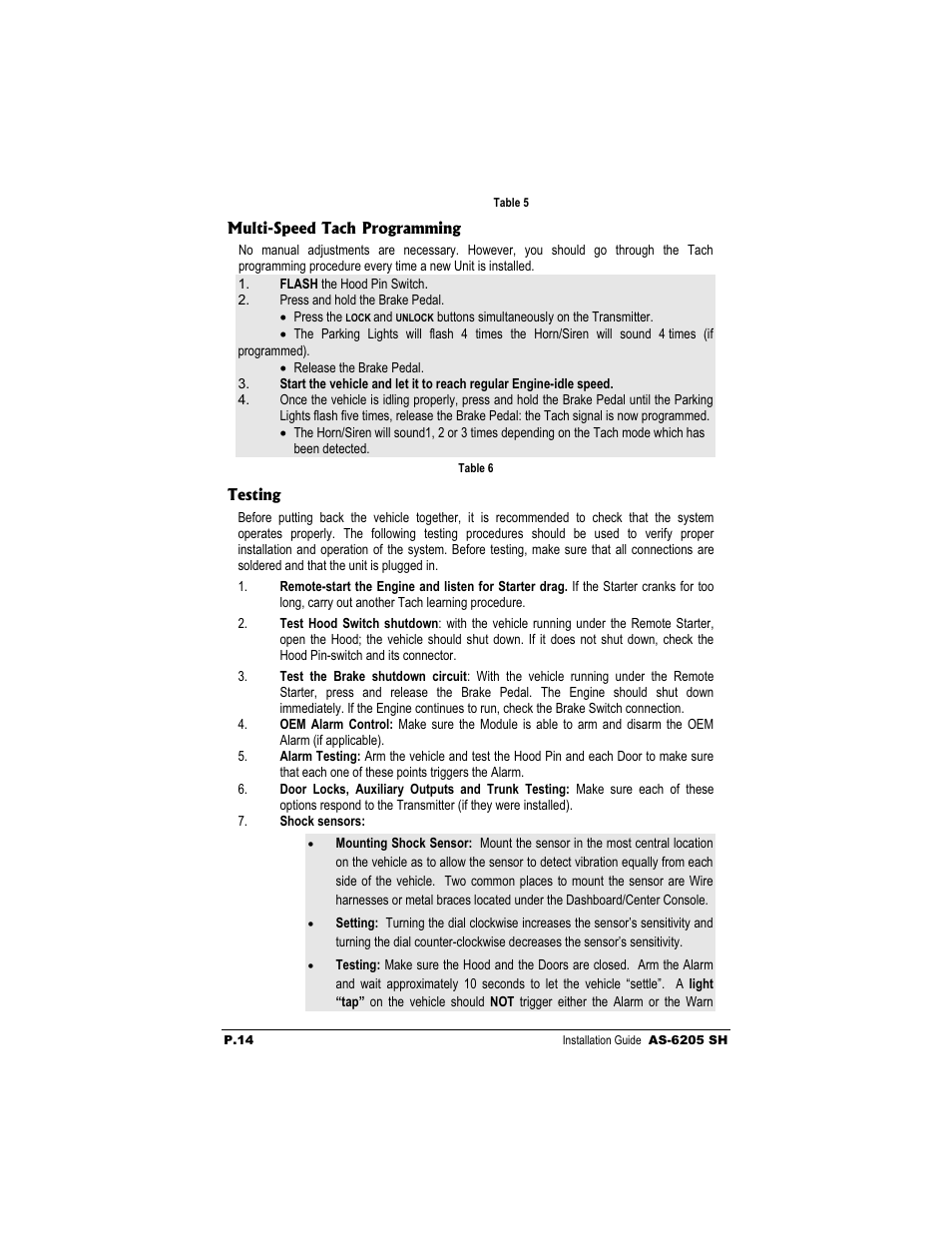 Autostart AS-6205 SH User Manual | Page 14 / 20