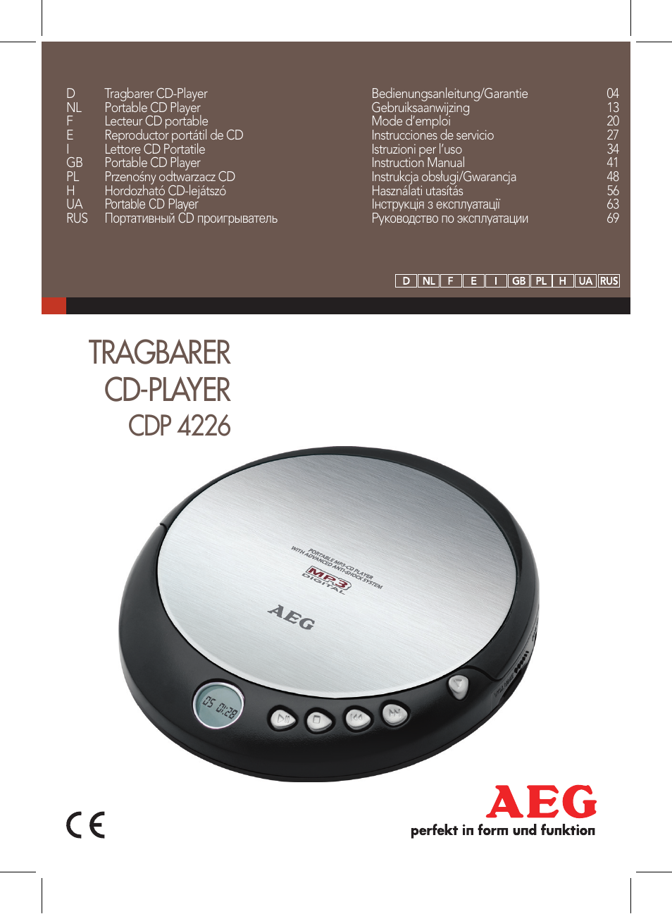 AEG CDP 4226 schwarz User Manual | 78 pages