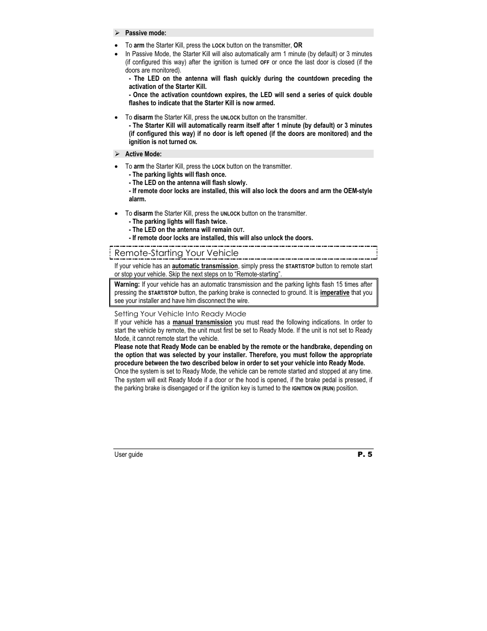 Remote-starting your vehicle | Autostart AS-1757v User Manual | Page 5 / 13