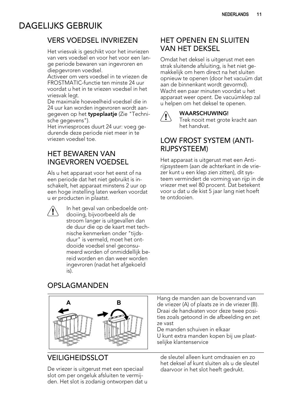 Dagelijks gebruik | AEG A61900HLW0 User Manual | Page 11 / 84