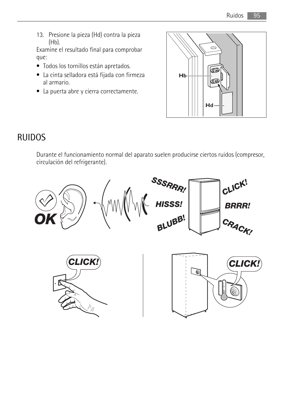 Ruidos, Click | AEG SKD81840S1 User Manual | Page 95 / 100