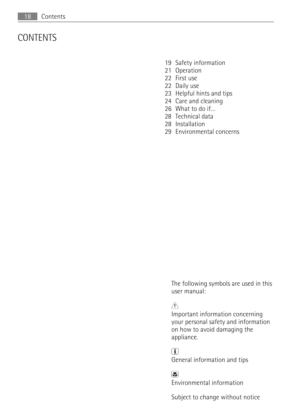 AEG SKS51200S0 User Manual | Page 18 / 76