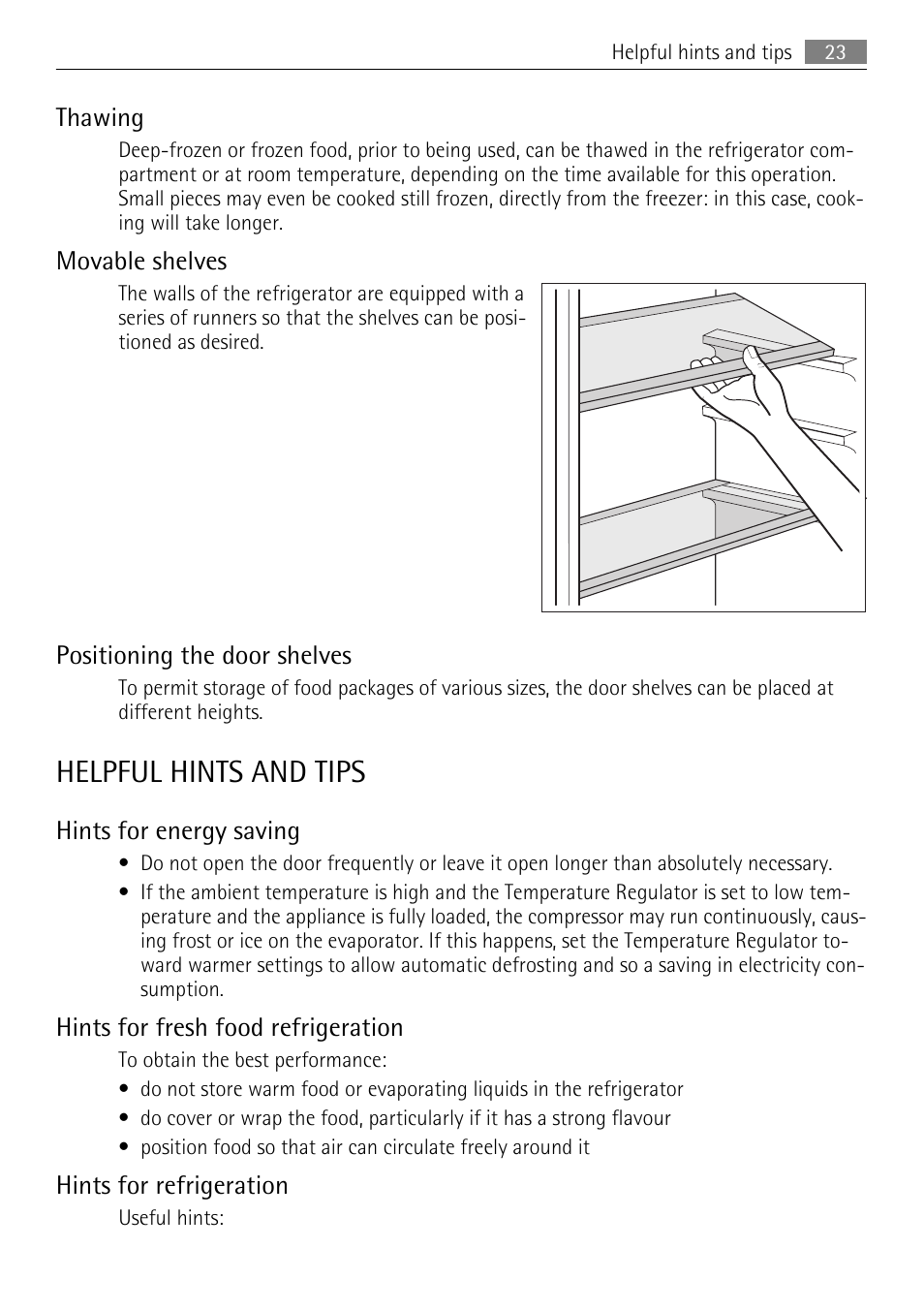 Helpful hints and tips | AEG SKS51200S0 User Manual | Page 23 / 76