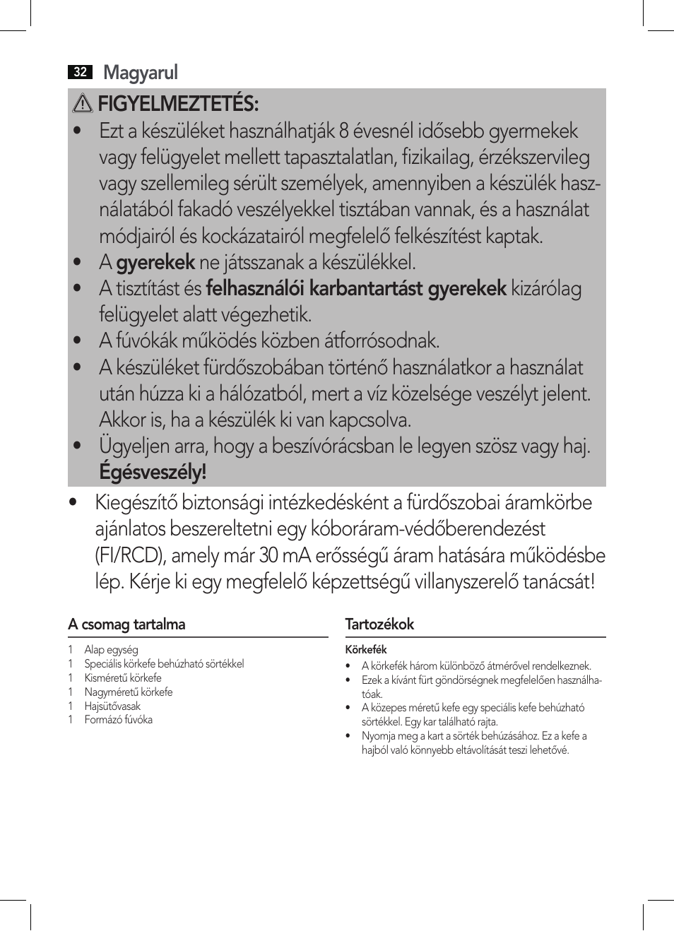 AEG HAS 5582 User Manual | Page 32 / 44