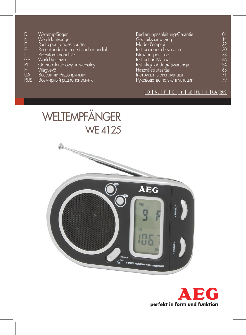 AEG WE 4125 User Manual | 90 pages