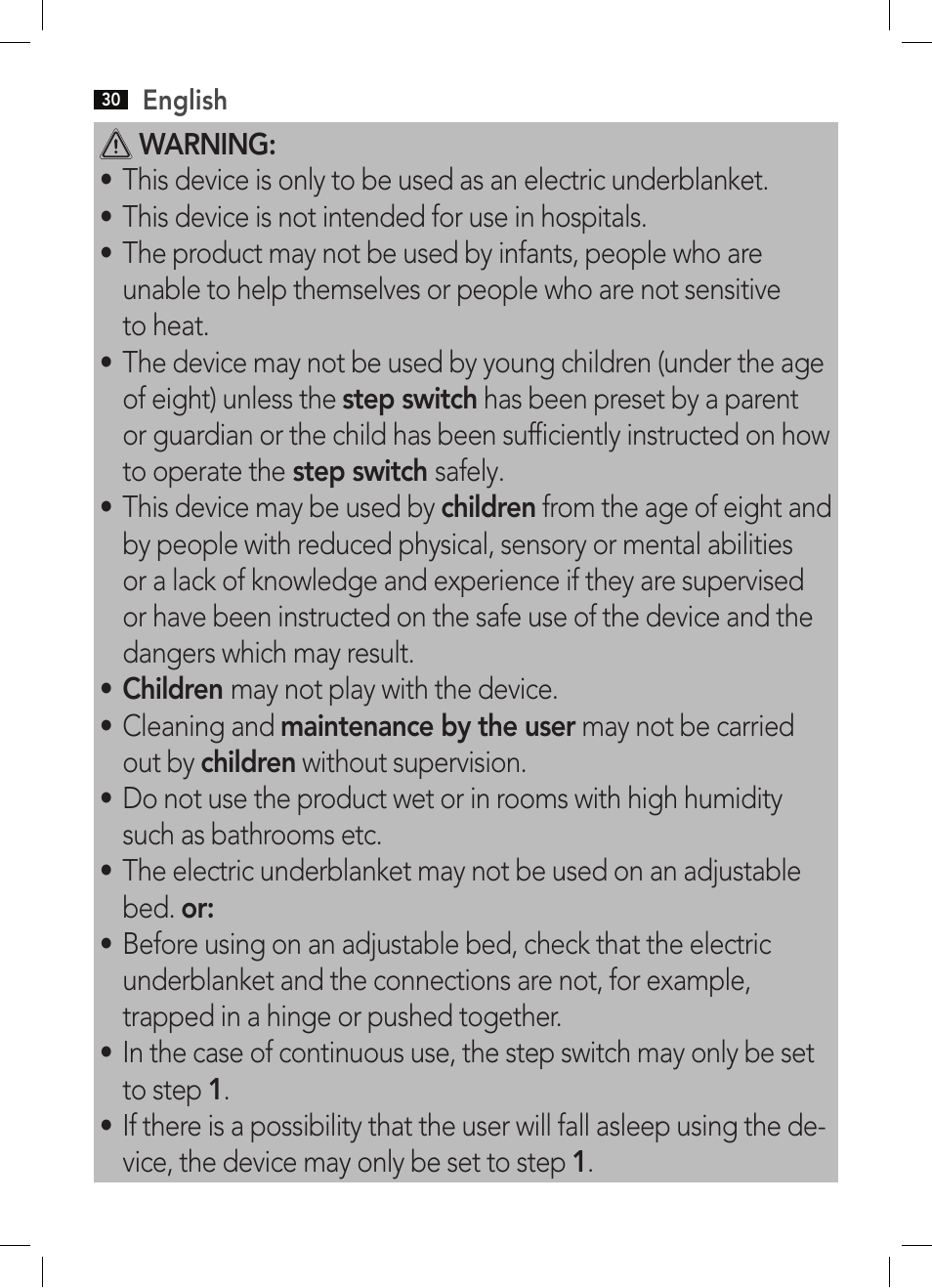 AEG WUB 5647 User Manual | Page 30 / 62