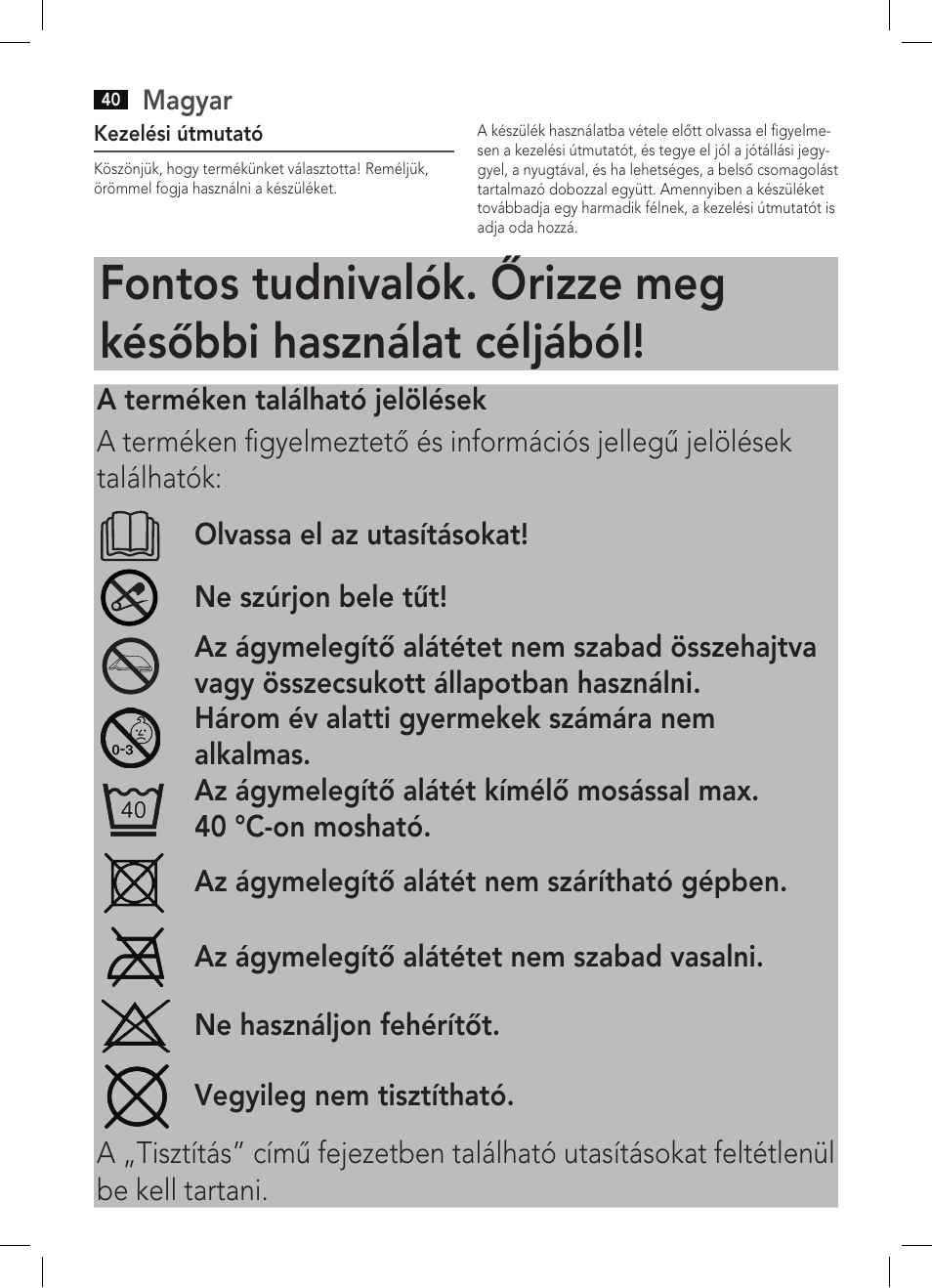 AEG WUB 5647 User Manual | Page 40 / 62