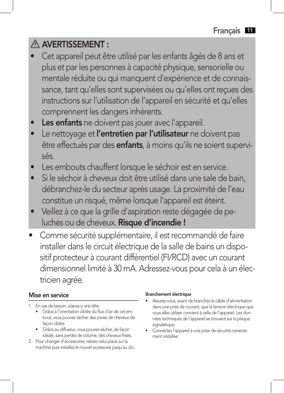 Français | AEG HTD 5616 User Manual | Page 11 / 40