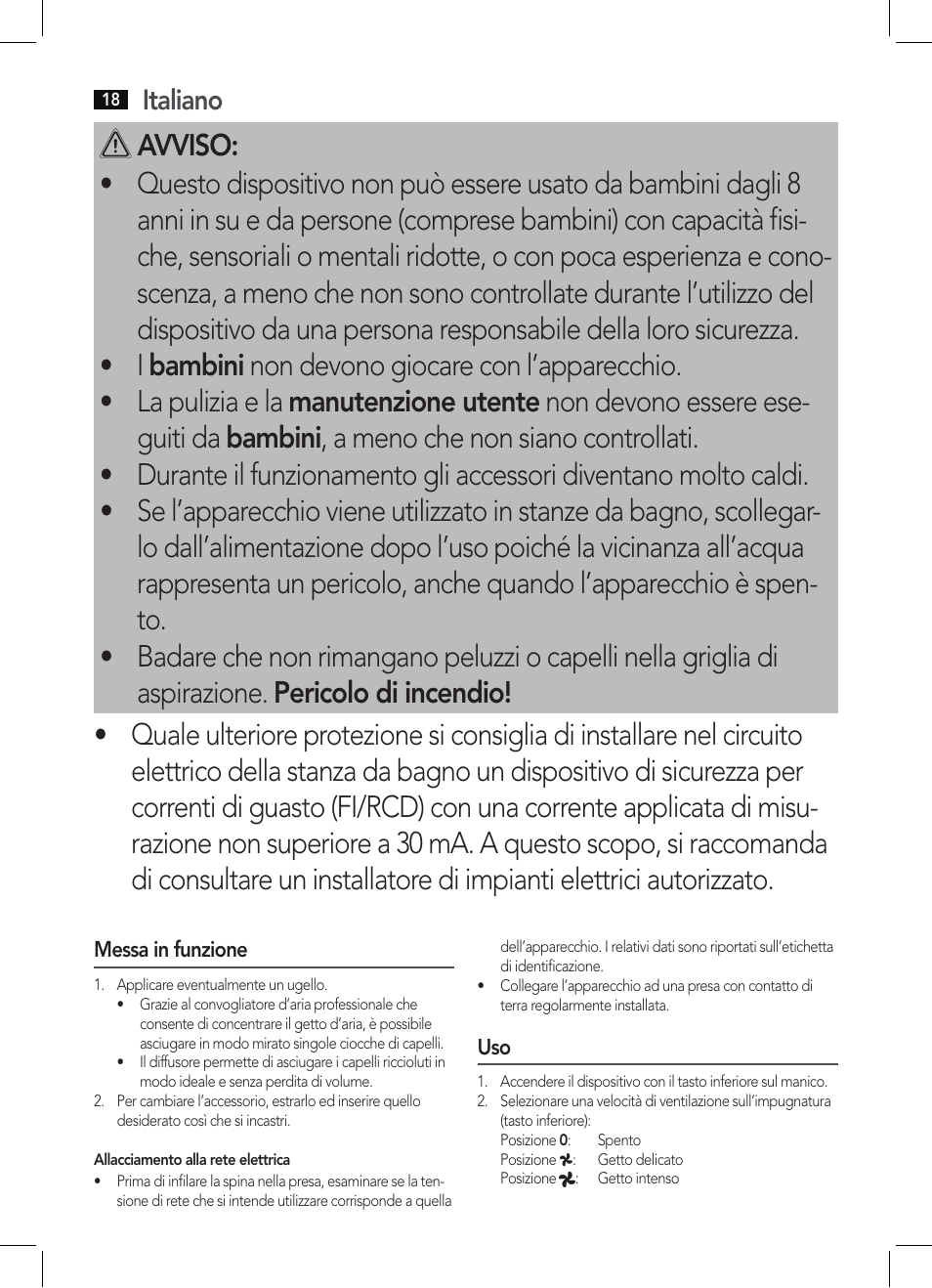 Italiano | AEG HTD 5616 User Manual | Page 18 / 40