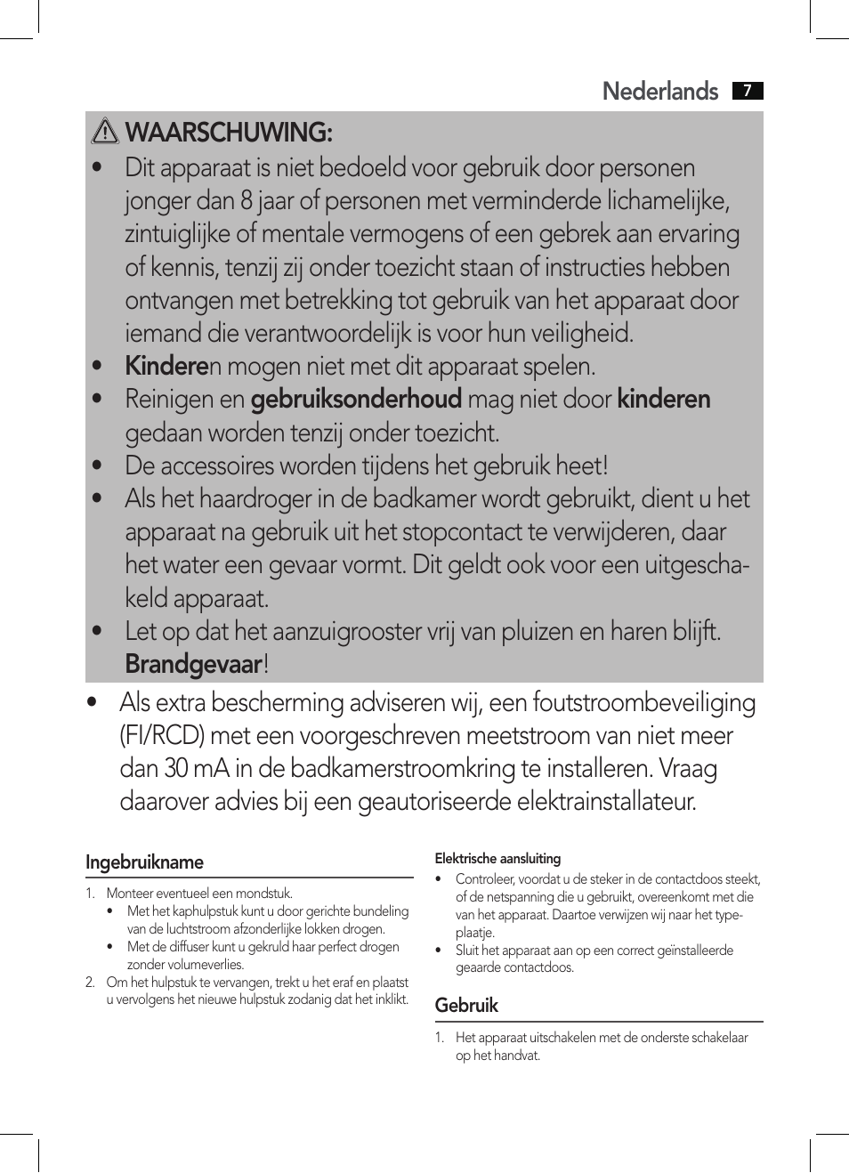 Nederlands | AEG HTD 5616 User Manual | Page 7 / 40